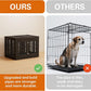 38" Heavy Duty Dog Crate Furniture for Small,Medium and Large Dogs,Rustic Wooden Dog Cage Kennel Indoor Furniture with Waterproof Top,Decorative Pet House Side End Table (Black & Grey)