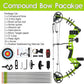 Youth Compound Bow Set 15-45 Lbs for Teens and Beginner, Package with Archery Hunting Equipment, Max Speed 260fps, Adjustable, Right Hand