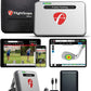 FlightScope Mevo+ Portable Golf Launch Monitor, Rangefinder and Simulator with Signature Power Bundle | 20+ Full Swing & Short Game Data Stats, 12 Courses, 17 Practice Ranges Included
