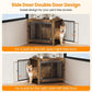 Dog Crate Furniture, Dog Crate End Table for Medium and Large Dogs,Wooden Cage Kennel Furniture Indoor, Modern Dog Crate with Multi-Purpose Removable Tray, Double-Doors Dog Furniture