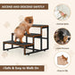 Dog Stairs for Small Dogs 3 Steps Pet Stairs Dog Stairs Steps for Couches High Beds, Non-Slip Indoor Dog Ramp, Holds Up to 100lbs