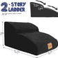 Topmart High Density Extended Foam Dog Ramp&Steps 2 Tiers,11.8" High,Non-Slip Dog Stairs,Soft Foam Pet Ladder with Waterproof Cover,Best for Injured,Older Cats,Pets with Joint Pain