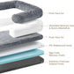 EHEYCIGA Foldable Dog Bed, Faux Fur Fluffy Dog Couch Bed, Orthopedic Calming Memory Foam Pet Bed for Small Dogs, Washable Soft Warm Pet Sofa Bed with Non-Slip Bottom, Grey, 40"x30"x6"