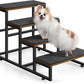 Dog Stairs for High Beds 4 Steps Dog Stairs for Small Medium Dogs Pet Stairs/Steps for Puppy, Cats, and Dogs, Easy to Walk on Dog Step for Beds and Cars