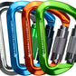 SEPEAK UIAA 30kN Climbing Carabiner Clips, Professional Heavy Duty Twist Locking Carabiners for Climbing,Mountaineering, Rappelling, Camping, Hiking, Swings, Large D Ring Hooks