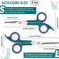 Professional Dog and Cat Grooming Scissors, Pet Grooming Shears, Sharp Stainless Steel Blade With Round Tips - Safety Fur Trimming for Dogs, Cats (Set of 2)