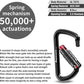 FresKaro 3inch 12kN-2698lbs Auto Locking Carabiner Clips, Solid D Shape, Heavy Duty 7075 Aluminum, Lightweight 1.09oz, Rust Proof, for Hammock, Hiking, Dog Leash, Keychain etc., Multi-Colors