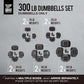 WF Athletic Supply Rubber Encased Hex Dumbbells with Rubber Grip Contoured Handle for Muscle Toning, Strength Building & Full Body Workout