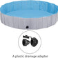 Yaheetech Dog Pet Bath Pool Foldable Hard Plastic Doggie Duck Swimming Pool Collapsible PVC Outdoor Bathing Tub Dog Pools for Large Small Dogs-63 x 11.8 inch,XXL,Gray