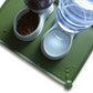 Hoki Found Large Silicone Pet Food Mats Tray - Waterproof Dog Pet Cat Feeding Mat - Non Slip Pet Dog Cat Food Bowl Mats Placemat -Pet Water Mats for Carpet - Dark Olive