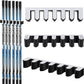 Yousoontic Hockey Stick Holder Wall Mount, 1-6 Stick Capacity, Ice and Field Hockey Organizer (Decor & Storage 2-in-1) for Home Garage Room Office Sports Decoration