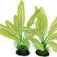 Silk Aquarium Plants for Betta Fish Tank, 2 Pcs 8 Inch Small Silk Aquarium Plant Aquatic Water Grass Decoration，Green-Yellow