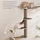 Feandrea Clickat Collection - No.006 Cat Tree Scratching Post, 39.7-Inch Tall Thicker Wall Mounted Cat Scratcher Posts, 2 Cats Perch Platform, Easy Assembly, Suit for Multi Cats Climb Play Nap Scratch