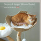 PAWZ Road Cat Tree for Indoor Cats Large Adults, 59 Inches Modern Cat Tower with Large Basket and Hammock, Natural Solid Wood, Luxury Condo & Dual Perches, Modern Cat Furniture for Big Cats, White