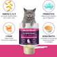 Cat Multivitamin with Grass-Fed Beef Bone Broth – Daily Supplement for Immune, Joint, Skin, Coat & Gut Health – Omega 3s, Lysine, Beta Glucan, Vitamins A-E, C, D – 90 Day Supply – No Fillers