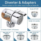 Klleyna Filter Dog Shower-Attachment for Bathtub-Faucet - ON/OFF Shower Head Attaches to Tub Spout, Pet Wash Hose Sink Sprayer (5 Adapters), Bathroom Kitchen Tap Extension for Hair Washing & Baby Bath