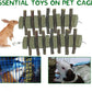 Rabbits Chew Toys Bunny Treats Natural Wood Timothy Hay Grass Chew Toys Treats for Hamster Chinchilla Guinea Pigs 6pcs
