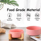 Petygooing Pink Ceramic Dog Cat Bowl Set with Stand, Pet Food and Water Dish,Medium Dog Bowls Anti Slip Set of 2 Cat Bowls Pet Food Bowl- Pet Dishes Small Medium Size Pet (28 OZ /3.6 Cups)