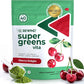 Best Tasting Super Greens Powder with 40+ Superfoods – Delicious Daily Green Powder with Vitamin B12, Zinc, Vitamin C, Magnesium & Calcium – Green Juice Superfood Mix - Cherry Flavor