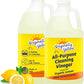 Originally Yellow Lemon Vinegar For Cleaning Purpose | USA Made All Purpose Cleaner | Use as a Floor, Glass, Kitchen, & Bathroom Cleaner | Plant Derived Vinegar 1 Gallon in 2 bottles | 128 Oz