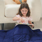 yescool Weighted Blanket (3 lbs, 36" x 48", Blue) Cooling Heavy Blanket for Sleeping Perfect for 20-40 lbs, Breathable Blanket with Premium Glass Bead, Machine Washable