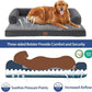 Orthopedic Dog Beds for Large Dogs, Waterproof Dogs Beds, Memory Foam Dog Couch Beds, Comfy Bolster Pet Beds with Removable Washable Cover, Nonskid Bottom (Large, Dark Grey)