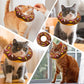Cat Cone Collar Soft, Adjustable Cat Recovery Collar for Small Medium Large Cats, Cute Donut E Collar After Surgery, Elizabethan Cones for Cats Kittens After Surgery(Donut Brown, Large)