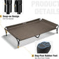Veehoo Cooling Elevated Dog Bed, XL Raised Pet Cot with Guardrail & Slope Headrest, Durable Breathable Teslin Mesh, Non-Slip Feet, Washable Dog Couch Bed for Indoor & Outdoor, 50.5" x 33.5, Brown