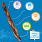 Jack&Pup 12" Braided Bully Sticks (3 Pack) Long Lasting Thick Bully Sticks for Large Dogs and Aggressive Chewers, Single Ingredient Dog Chews