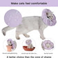 H HIDREAM Soft Cat Cone Collar， Cute Adjustable Cat Recovery Collar，Elizabethan e Collar That can Protect Head and Foot Wounds，Purple Flower All-Season Style