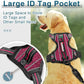 BARKBAY Dog Harness No Pull with ID Tag Pocket - Heavy Duty, Reflective, Easy Control for Large Dogs(Pink/Black,XL)