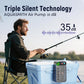 Live Bait Aerator,Ultra-Long Battery Life,Rechargeable Aquarium Air Pump 3w/24GPH(2600mAh Single Hole) IPX4 Magnetic Charging Design,Suitable for Fishing Enthusiasts,with Hose and Stone