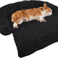 GGIB Calming Dog Bed Fluffy Plush Dog Mat for Furniture Protector with Removable Washable Cover for Large Medium Small Dogs and Cats (Medium, Black)