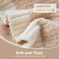 Snuggle Sac Twin Size Beige Blankets for Bed, Super Soft, Warm, Cozy Knit Fuzzy Plush Blankets Oversized for Sofa, Living Room, Heather Beige, 60"x80"