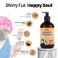 POM Pets 2-in-1 Organic Dog Shampoo & Conditioner – Itchy Skin Relief, Dog Deshedding, Detangles Fur, Cat Shampoo, Paw Cleaner for Dogs, Natural Coat Defense Formula