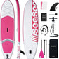 Inflatable Stand Up Paddle Board with Sup Board Accessories, Durable, Lightweight,Wide Stable Design,Wide Non-Slip Deck, Non-Slip Comfort Deck Pink Paddle Board for Women & Girls