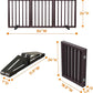 Brown 18-55" Wide Dog Gate, Bamboo Freestanding Pet Gates for Dogs, Puppy Fence