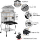 Yaheetech Budgie Cage 55-inch Rolling Standing Triple Roof Medium Parrot Cage Pet Bird Cage with Detachable Stand for Cockatiels Sun Parakeets Green-cheeked Conures Macaw