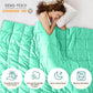 L'AGRATY Weighted Blanket - 60"x80" 15lbs Cooling Breathable Heavy Blanket Microfiber Material with Glass Beads Big Blanket for Adult All-Season Summer Fall Winter Soft Thick Comfort Blanket