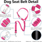 Plutus Pet Dog Seat Belt for Car Headrest, Reflective and Adjustable Restraint with Elastic Bungee for Safety, Vehicle Seatbelt Harness for Small Medium Large Dogs and Cats