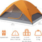 Amazon Basics Camping Tent, 3-Season Dome Design with Rainfly