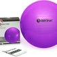 Body Sport Exercise Ball with Pump for Home, Gym, Balance, Stability, Pilates, Core Strength, Stretching, Yoga, Fitness Facilities, Desk Chairs