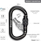 Heavy Duty Carabiner, 25kn(About 5620 lbs) Oval Carabiner Clip O-Shape Rock Climbing Carabiner Lightweight Caribeener for Climbing, Mountaineer, Aerial Work