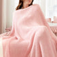Snuggle Sac Buttery Pink Throw Blanket for Couch, Reversible Super Soft Knitted Blankets, Warm Cozy Knit Fuzzy Plush Lightweight Throws Dupes for Sofa, Bed, Picnic, Pink, 50 x 70 inches