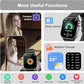 Smart Watches for Men Women, 1.85'' AMOLED HD Fitness Tracker with 100+ Sports Modes, Smartwatches with Bluetooth Call/Heart Rate/Sleep Monitor/Pedometer, IP68 Waterproof Watch for Swimming, Black