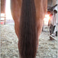 Horse Tail Extensions with Braided Horsehair Loop, Blunt Cut Bottom, 34-36 inches Long and 1 lb Weight (Dark Sorrel)