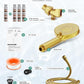 Filtered Shower Head with Handheld, High Pressure 9 Spray Mode Brushed Gold Showerhead with 4 Filters, Detachable Shower Head, Water Softener Filters Beads for Hard Water - Remove Chlorine