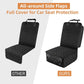 PETICON Waterproof Front Seat Car Cover 2 Pack, Full Protection Dog Car Seat Cover with Side Flaps, Nonslip Scratchproof Captain Chair Seat Cover Fits for Cars, Trucks, SUVs, Jeep, Black
