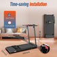 Treadmill with Handles, Portable Small Treadmills for Home and Office, 3.0HP Folding Walking Pad with 300 lbs Capacity, Cup Holder, LED Display and 12 Preset Programs