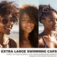 Extra Large Swim Cap - Silicone Cap for Long/Short Hair, Braids & Dreadlocks - Keeps Hair Dry
